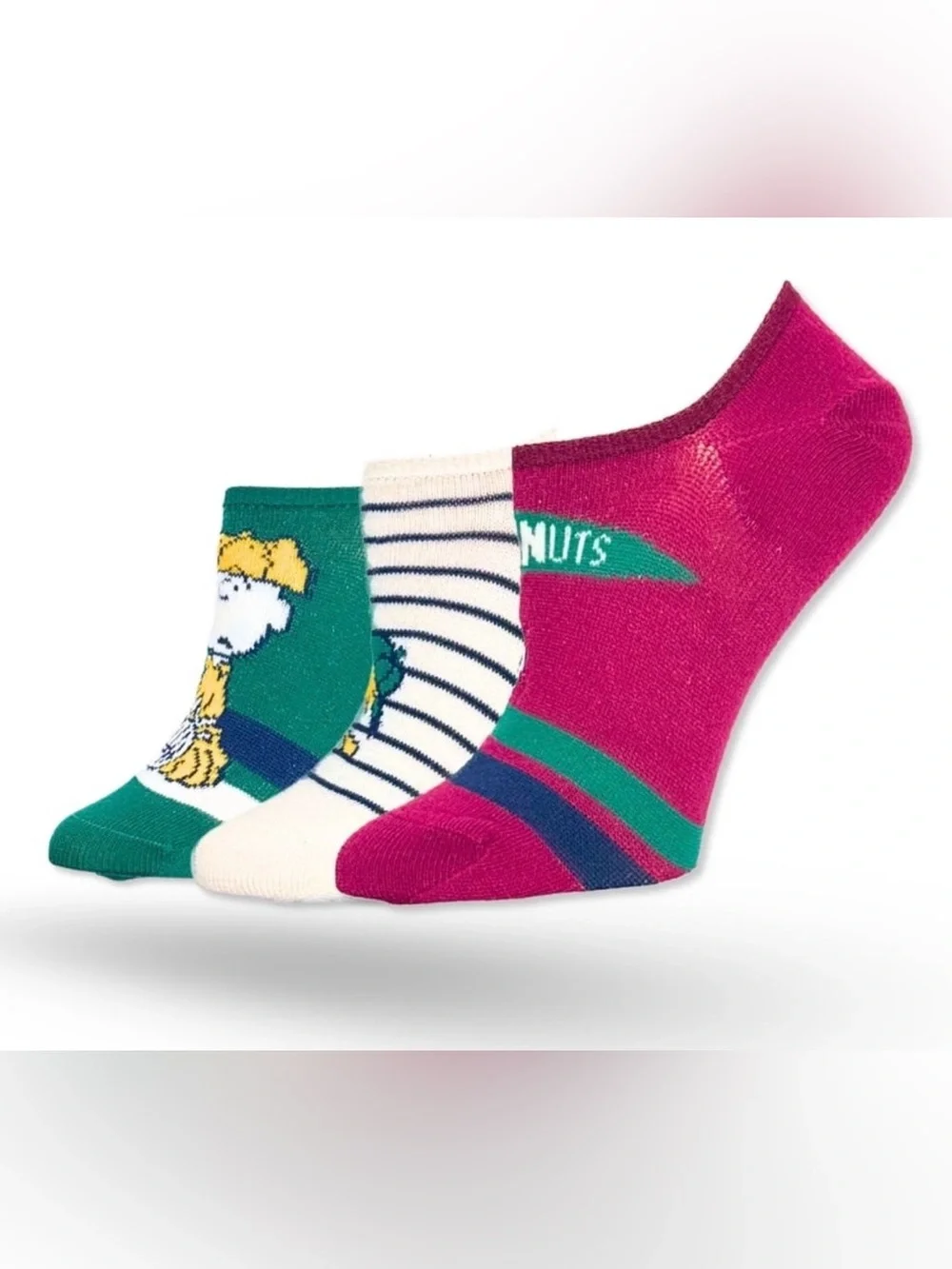 2 Peanuts Women’s Scoop Liner Socks 3-Pack